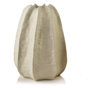 Designvase Beige 29 cm – MANON Vase aus Polyresin