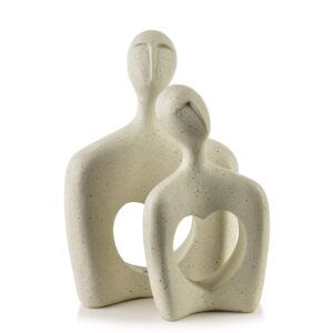 Dekofiguren Set MANON – 2 moderne Figuren in Beige