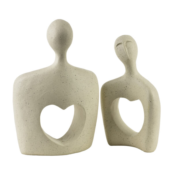 Dekofiguren Set MANON – 2 moderne Figuren in Beige
