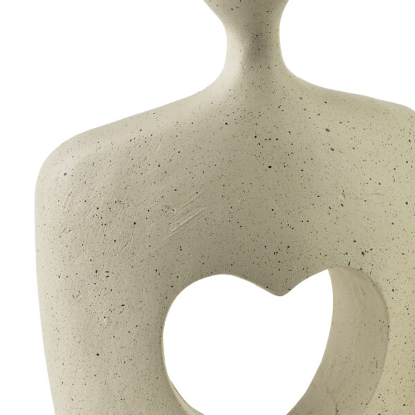 Dekofiguren Set MANON – 2 abstrakte Skulpturen in Beige