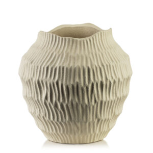 Strukturvase MANON 19 cm – Exklusive Premium Vase aus Polyresin