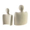 Skulpturen Set MANON 2er – Exklusive Dekofiguren in Beige 20 cm