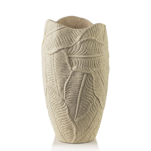 Blätterrelief Vase MANON 30 cm – Exklusive Premium Designvase
