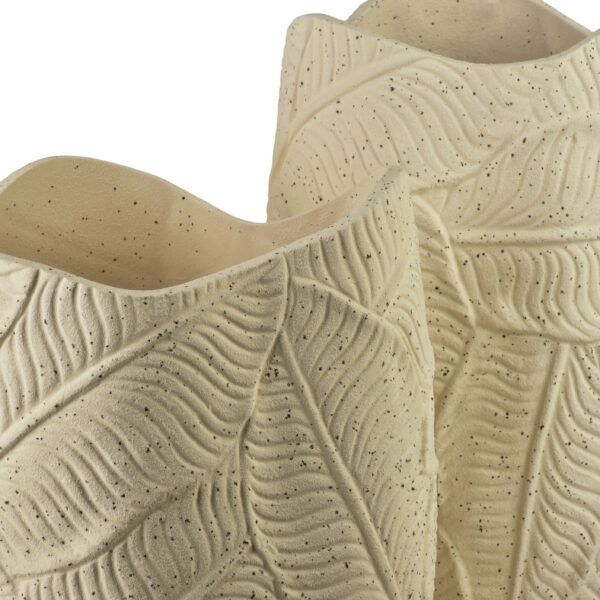 Blättervase MANON 31 cm – Exklusive Premium Vase aus Polyresin