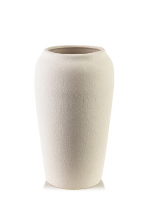 Beige Polyresin Vase MANON 22 cm – Exklusiv & Zeitlos