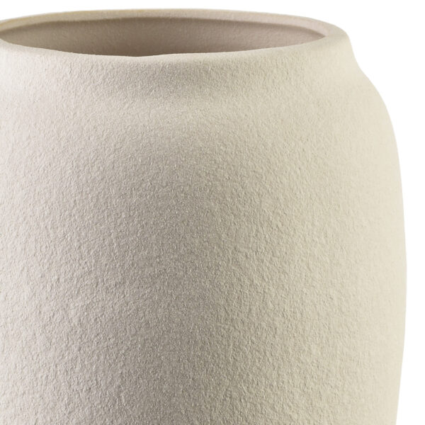 Beige Polyresin Vase MANON 22 cm – Exklusiv & Zeitlos