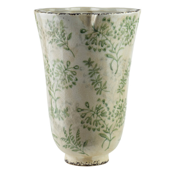 Keramikvase CROCKET 31 cm – Florale Vintage Blumenvase