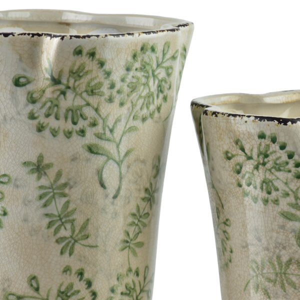 Keramikvase CROCKET 31 cm – Florale Vintage Blumenvase