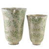 Keramikvase CROCKET 23 cm – Vintage Blumenvase in Creme