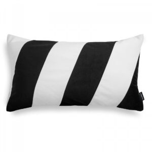 Schwarz-Weißes Stripes Dekokissen 50x30 – Modernes Sofakissen mit Füllung
