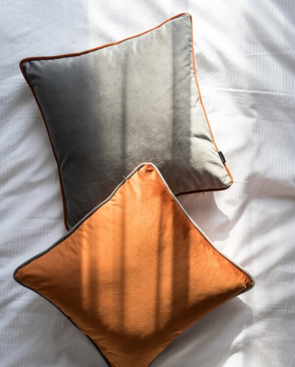 Graues Dekokissen DUO – Elegantes Sofakissen 40×40 cm