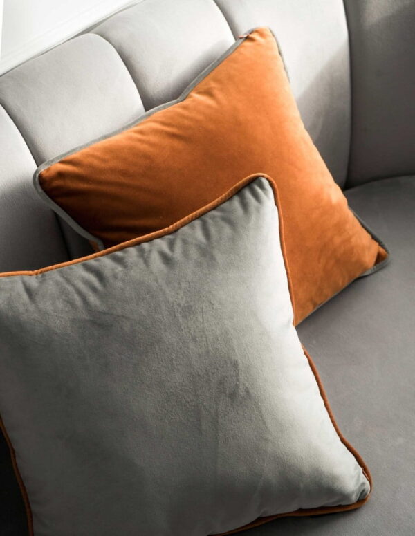 Graues Dekokissen DUO – Elegantes Sofakissen 40×40 cm