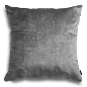Graues Dekokissen GLOSSY – Edles Sofakissen 45x45 cm