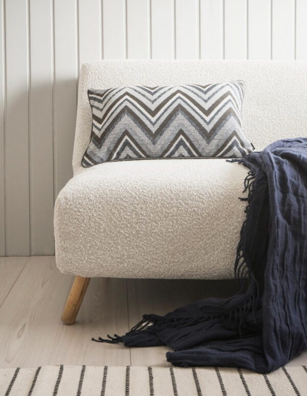 Blaugraues Dekokissen BOHO – Stilvolles Sofakissen 60x40 cm