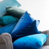 Blaues Dekokissen Velvet – Elegantes Wohnkissen 45x45 cm