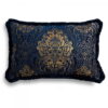 Marineblaues Dekokissen AURUM – Elegantes Sofakissen 60x40 cm