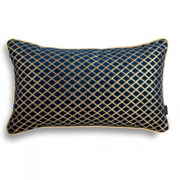 Marineblaues Dekokissen 50x30 cm für elegante Wohnräume