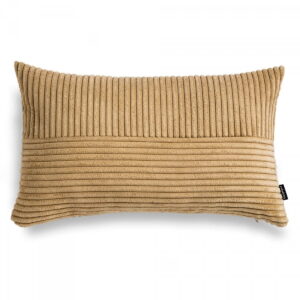 CORD SLIM Karamell Dekokissen 50x30 cm mit Streifenstruktur