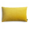 Gelbes Velours Dekokissen Velvet – Exklusives Sofakissen Gelb 50x30 cm