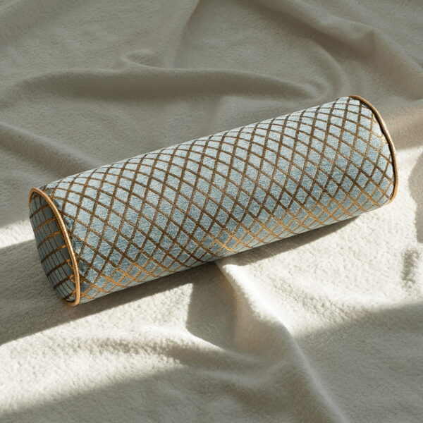 Mintgrüne Dekorrolle AURUM – Exklusive Nackenrolle 45x15 cm