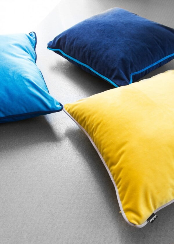 Blaues Dekokissen DUO – Elegantes Sofakissen 40×40 cm