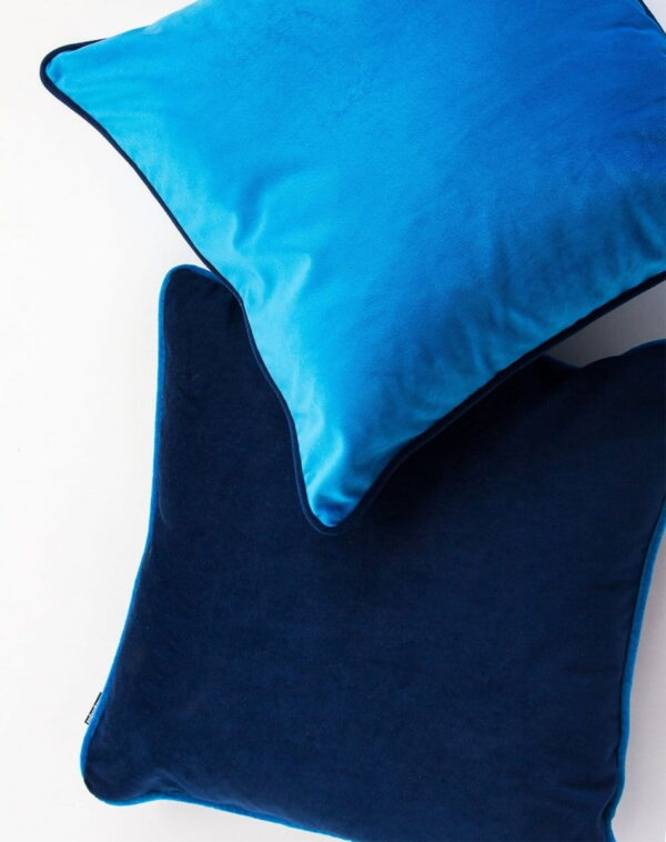 Blaues Dekokissen DUO – Elegantes Sofakissen 40×40 cm