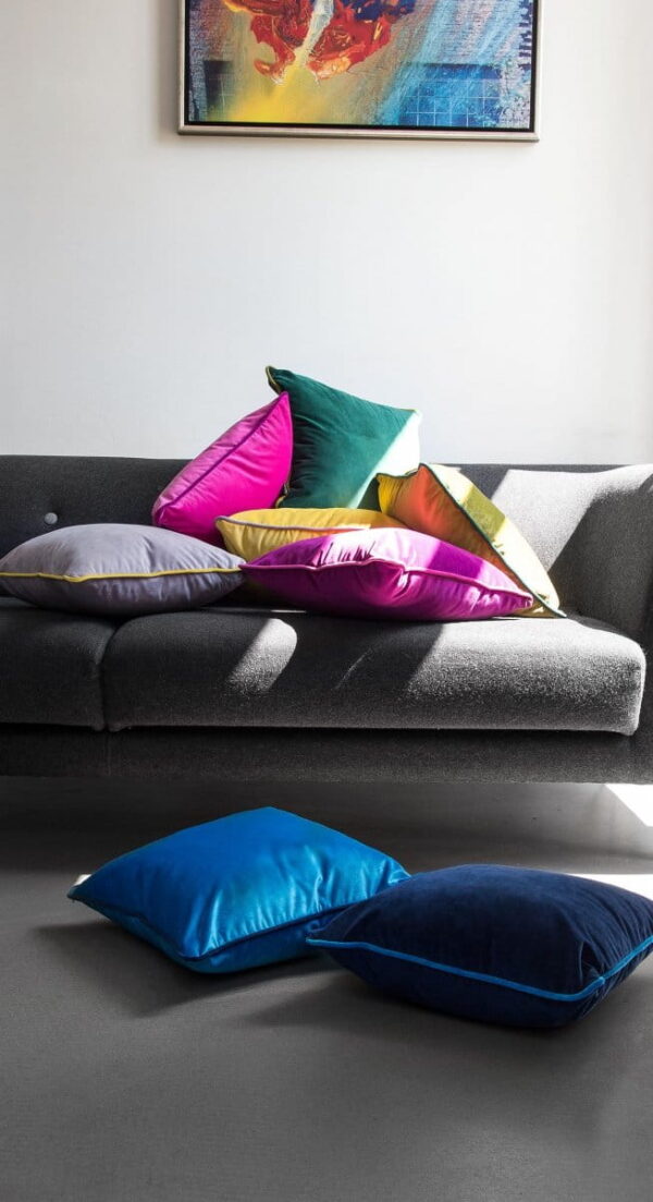 Blaues Dekokissen DUO – Elegantes Sofakissen 40×40 cm