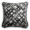 Schwarzes Glow Dekokissen 45x45 cm – Samtkissen mit Füllung