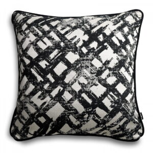 Schwarzes Glow Dekokissen 45x45 cm – Samtkissen mit Füllung