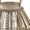Graue Rattanlaterne 30 cm – Elegantes LUCIE GREY Windlicht