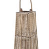 Graue Rattanlaterne 48 cm – LUCIE GREY Windlicht