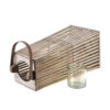 Graue Rattanlaterne 48 cm – LUCIE GREY Windlicht