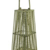 Rattanlaterne Grün 57 cm – LUCIE GREEN Windlicht