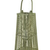 Rattan Laterne Grün LUCIE GREEN 48 cm – Handgeflochtene Laterne aus Holz und Rattan