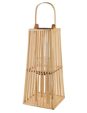 Rattan Windlicht LUCIE NATURAL 57 cm – Handgeflochtene Laterne aus Naturmaterial