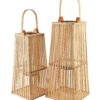 Rattan Windlicht LUCIE NATURAL 57 cm – Handgeflochtene Laterne aus Naturmaterial