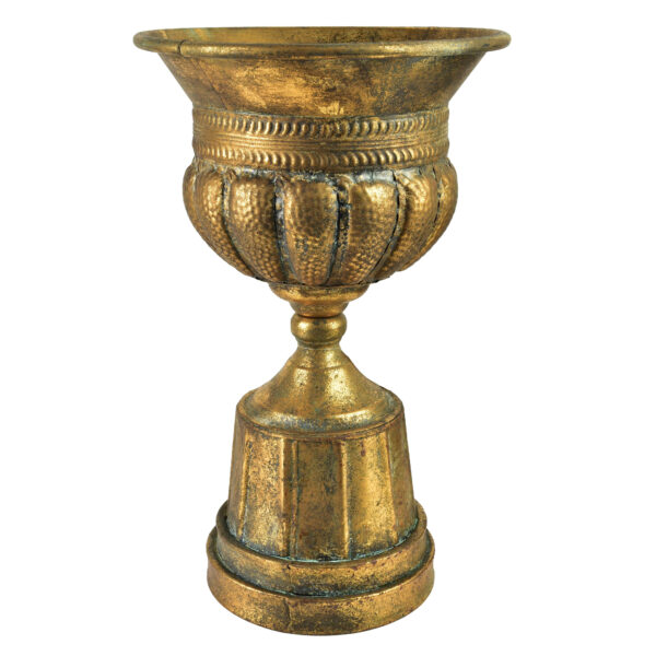 Metallvase VIOLA 45 cm – Elegante Pokalvase im Vintage-Stil