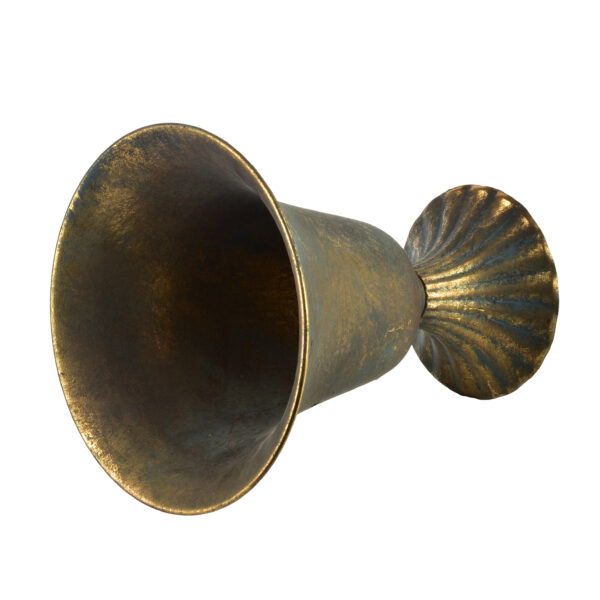 Goldene Metallvase HIWE8158 23,5 cm – Elegante Dekovase im Vintage-Stil