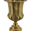 Metallvase VIOLA 37 cm – Dekorative Pokalvase in Gold und Türkis