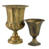 Metallvase VIOLA 37 cm – Dekorative Pokalvase in Gold und Türkis