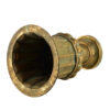 Metallvase VIOLA 37 cm – Dekorative Pokalvase in Gold und Türkis