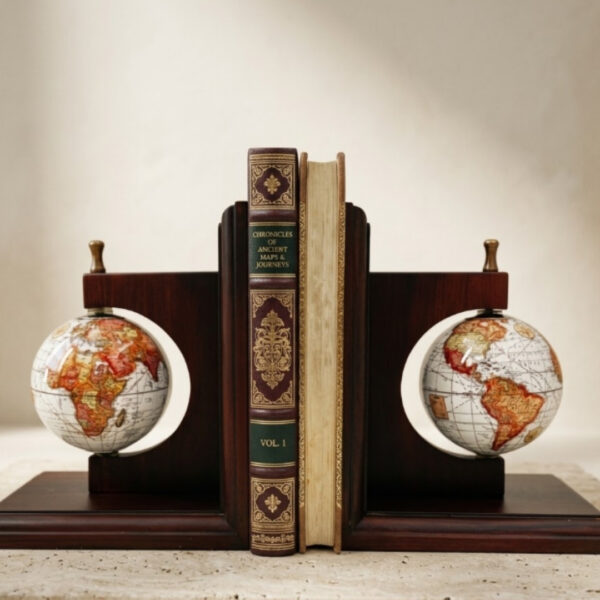 Buchstütze Globe – Elegante Buchstützen mit Weltkugel NC2677C
