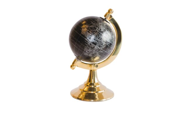 Schwarzer dekorativer Globus – Elegante Tischdekoration MMG004S