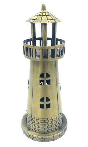 Maritimer Leuchtturm Teelichthalter – Einzigartige Deko 18,5 cm