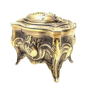 Goldene Metall Schatulle - Elegant - 2139M