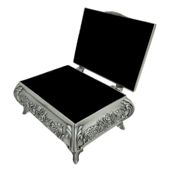 Vintage Metallschatulle Silber – Schmuckbox 2075