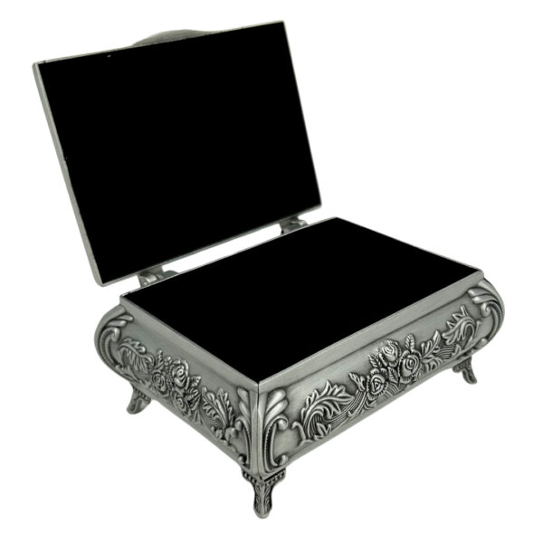 Vintage Metallschatulle Silber – Schmuckbox 2075