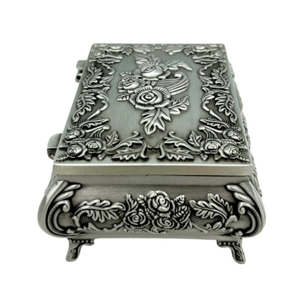 Vintage Metallschatulle Silber – Schmuckbox 2075