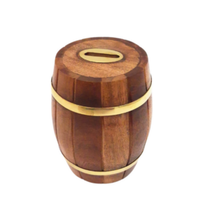 Spardose Fass Holz – Rustikale Geschenkidee