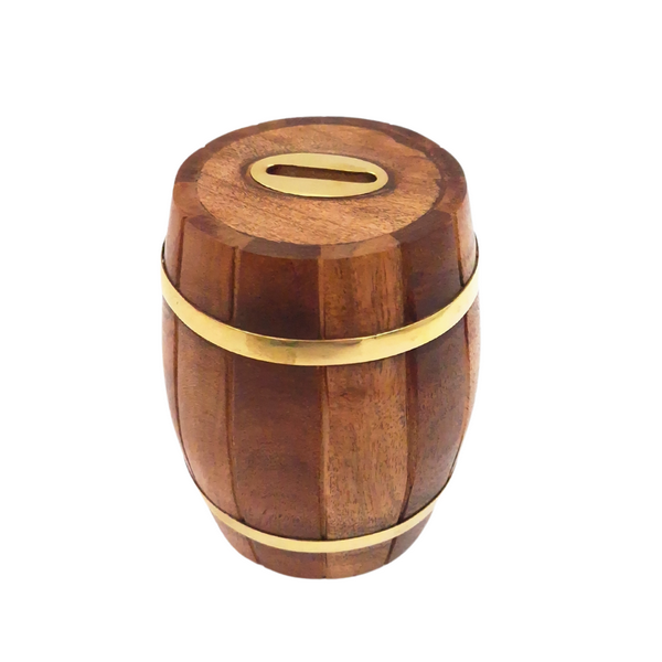 Spardose Fass Holz – Rustikale Geschenkidee